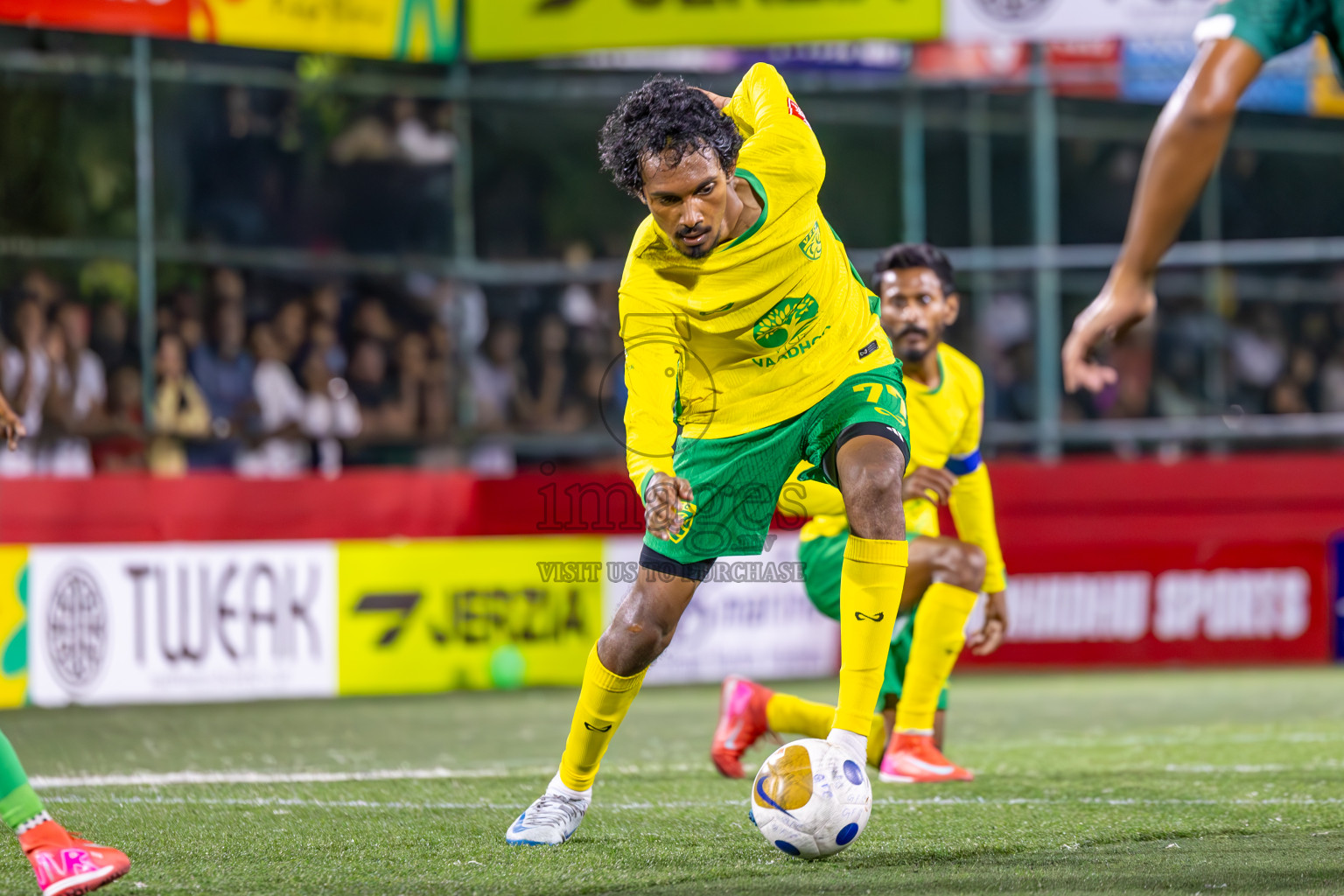 Dhandimagu vs GDh Vaadhoo in Zone Round on Day 28 of Golden Futsal Challenge 2025 was held on Saturday , 1st February 2025, in Hulhumale', Maldives. Photos: Ismail Thoriq / images.mv