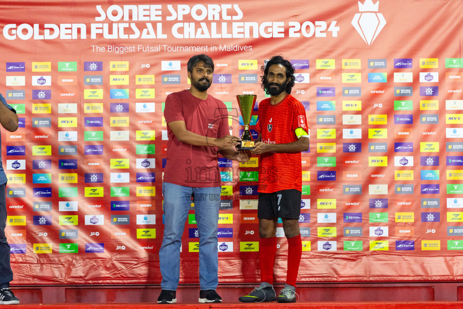 Sh Kanditheemu vs Sh Feydhoo in Day 21 of Golden Futsal Challenge 2024 was held on Sunday , 4th February 2024 in Hulhumale', Maldives Photos: Nausham Waheed / images.mv