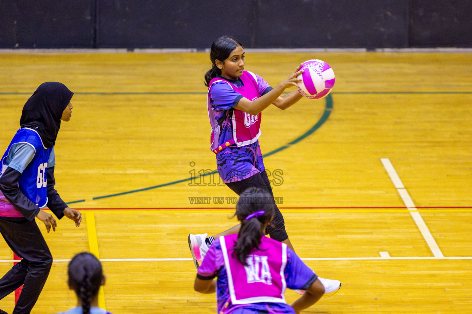 Young Netters B vs N Sports Academy B in Day 3 of 3rd Netball Junior Championship, held at Social Center on Tuesday, 21st January 2025 . Photos: Nausham Waheed / images.mv