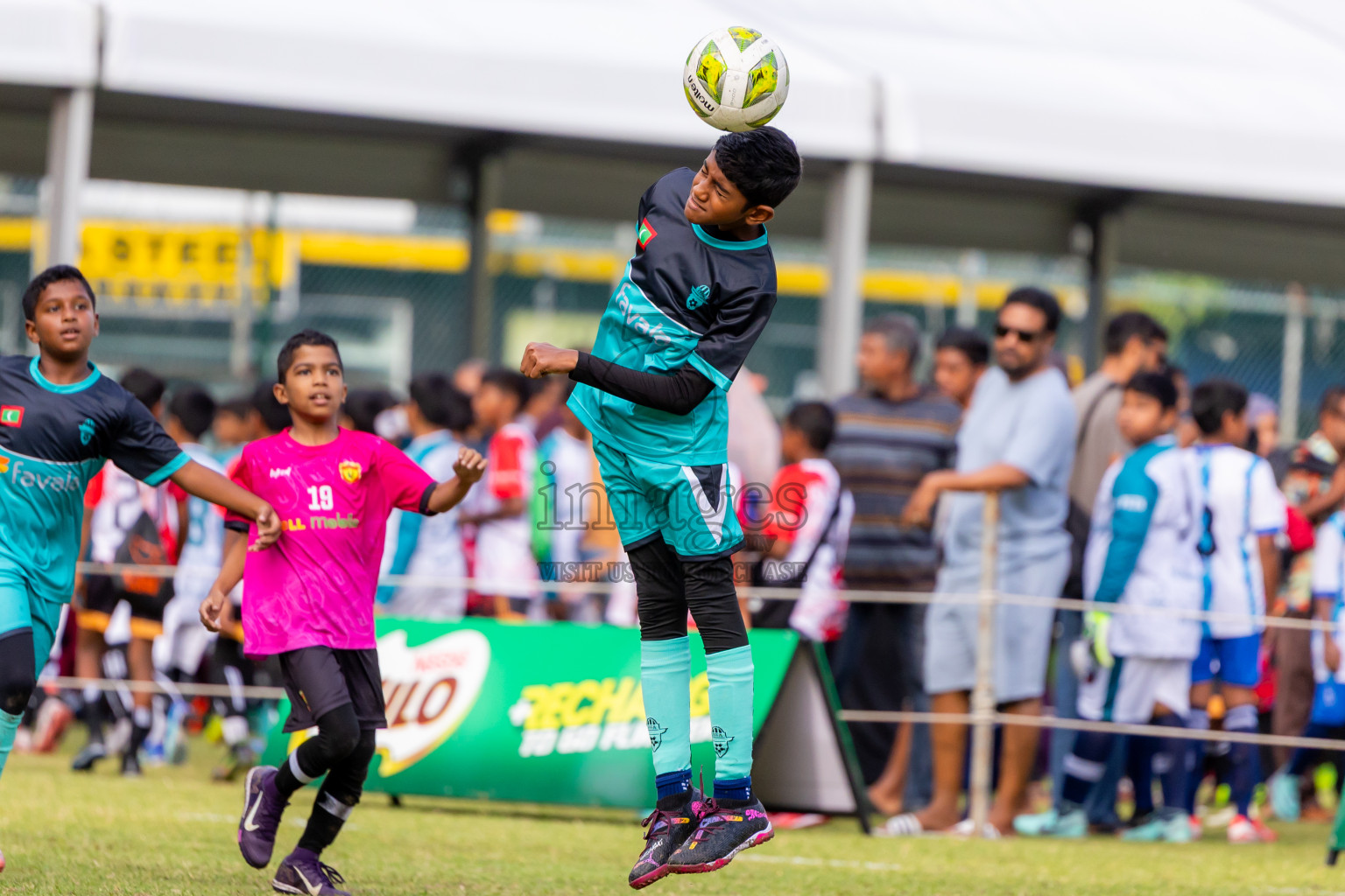 Day 1 of MILO Academy Championship 2025 (U-12) was held at Henveiru Stadium in Male', Maldives on Thursday, 1st May 2025. Photos: Nausham Waheed / images.mv