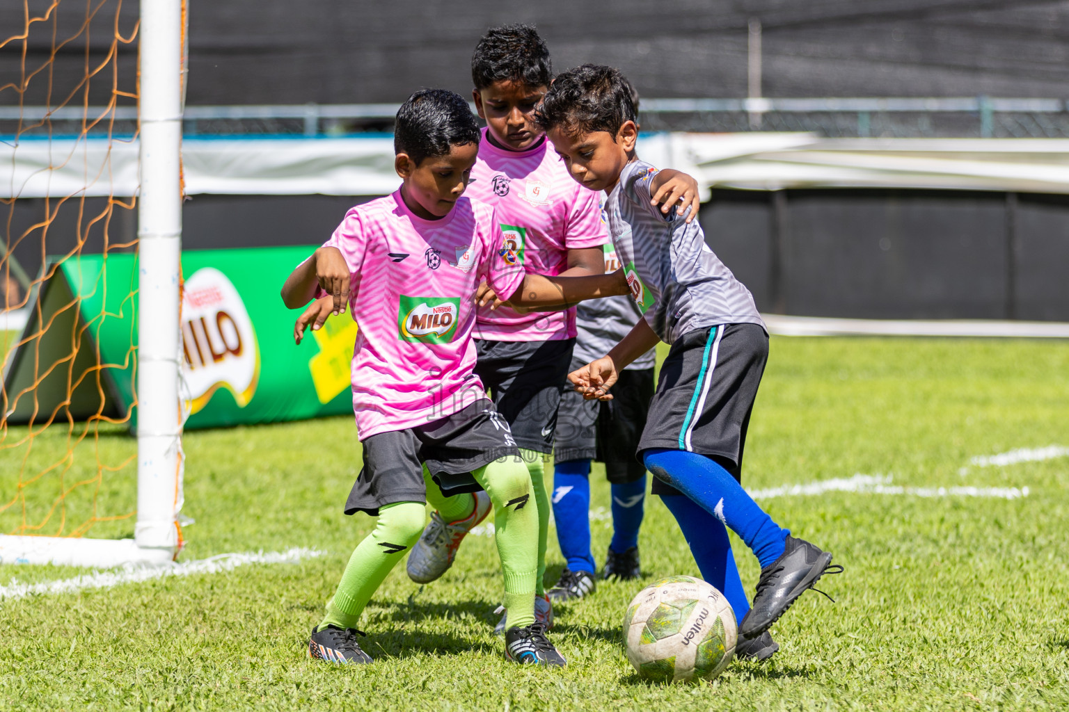 Day 1 of MILO Kids Football Fiesta was held at National Stadium in Male', Maldives on Friday, 23rd February 2024. Photos: Hassan Simah / images.mv