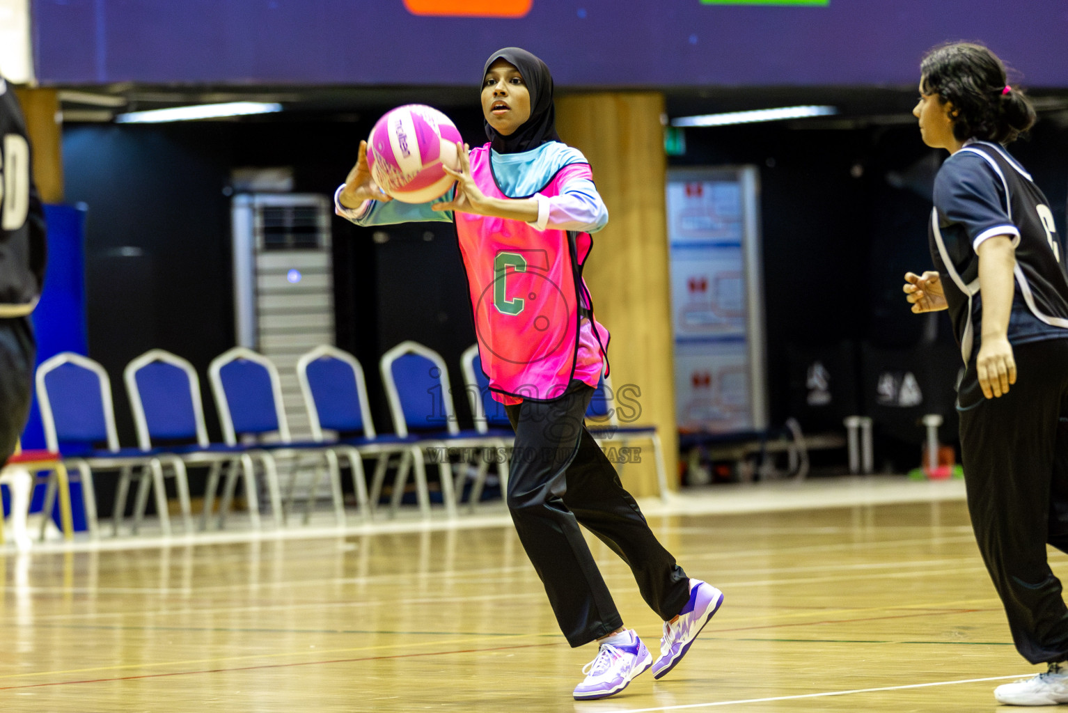 AIS Netball Academy vs MV Netters Academy in Day 6 of 3rd Netball Junior Championship, held at Social Center on Friday 24th January 2025 . Photos: Shuu Abdul Sattar / images.mv