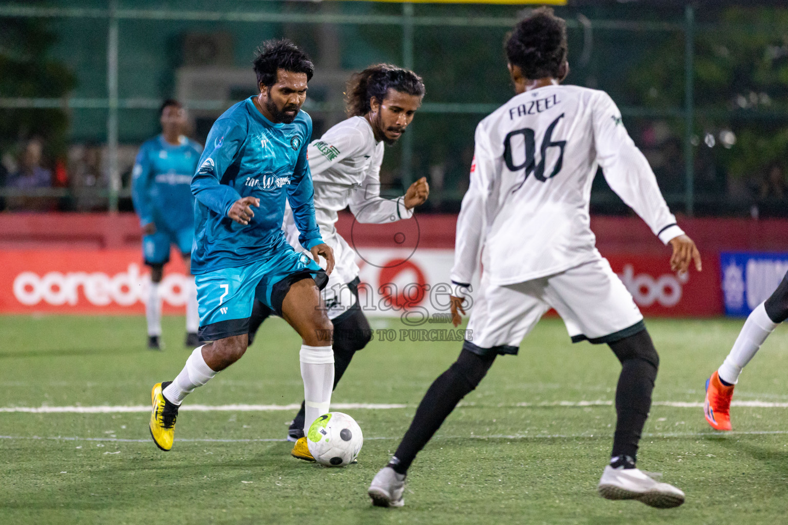 M. Kolhufushi vs M. Muli in Day 19 of Golden Futsal Challenge 2024 was held on Friday, 2nd February 2024 in Hulhumale', Maldives 
Photos: Hassan Simah / images.mv