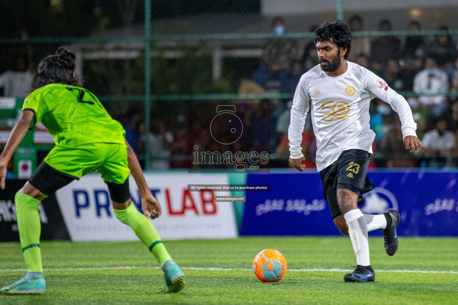 Team FSM Vs Prisons Club in the Semi Finals of Club Maldives 2021 held in Hulhumale, Maldives on 15 December 2021. Photos: Ismail Thoriq / images.mv