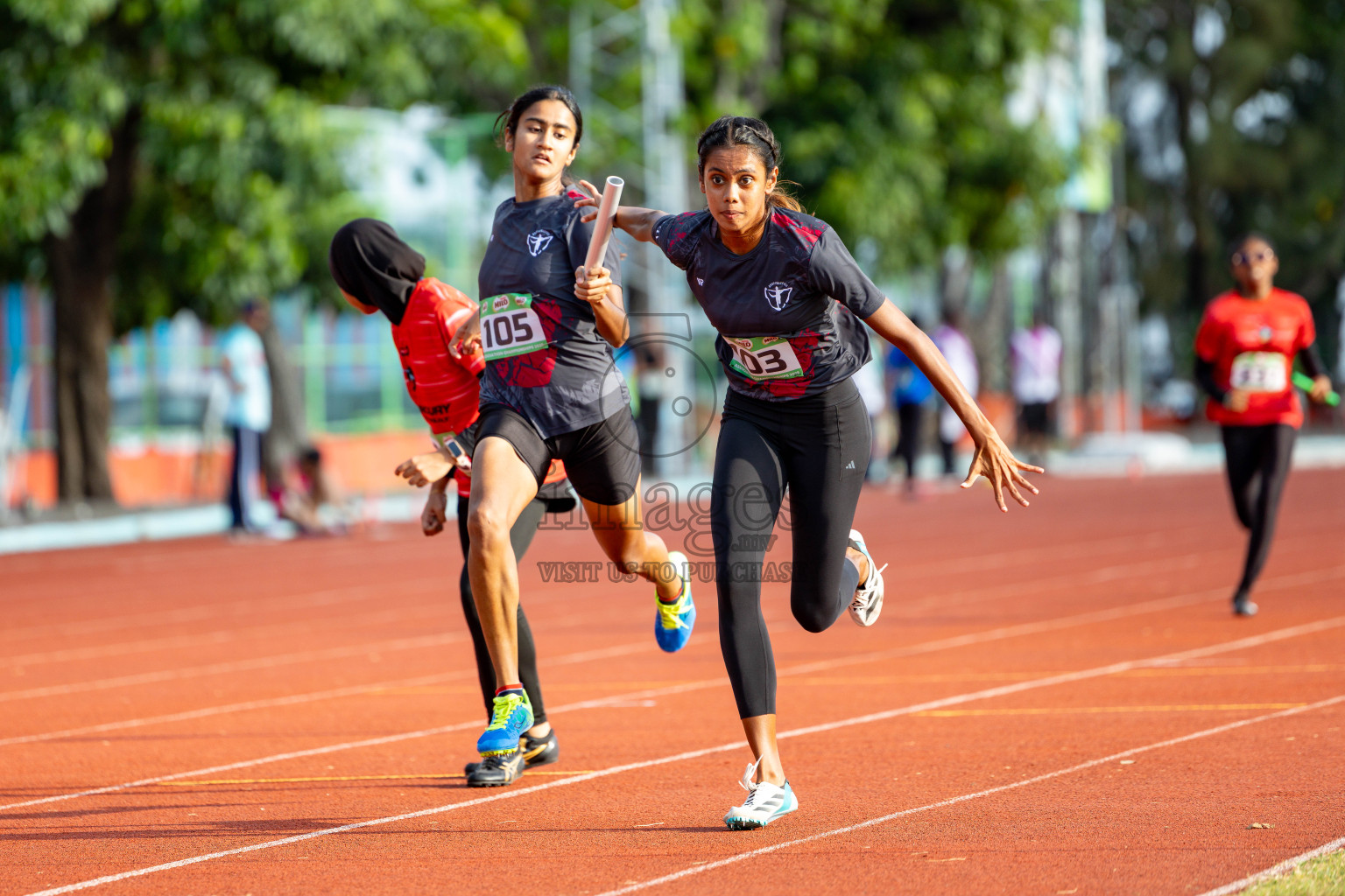 Day 2 of 12th Milo Association Championships was held in Ekuveni Track at Male', Maldives on Friday, 25th April 2025. Photos: Hassan Simah / images.mv