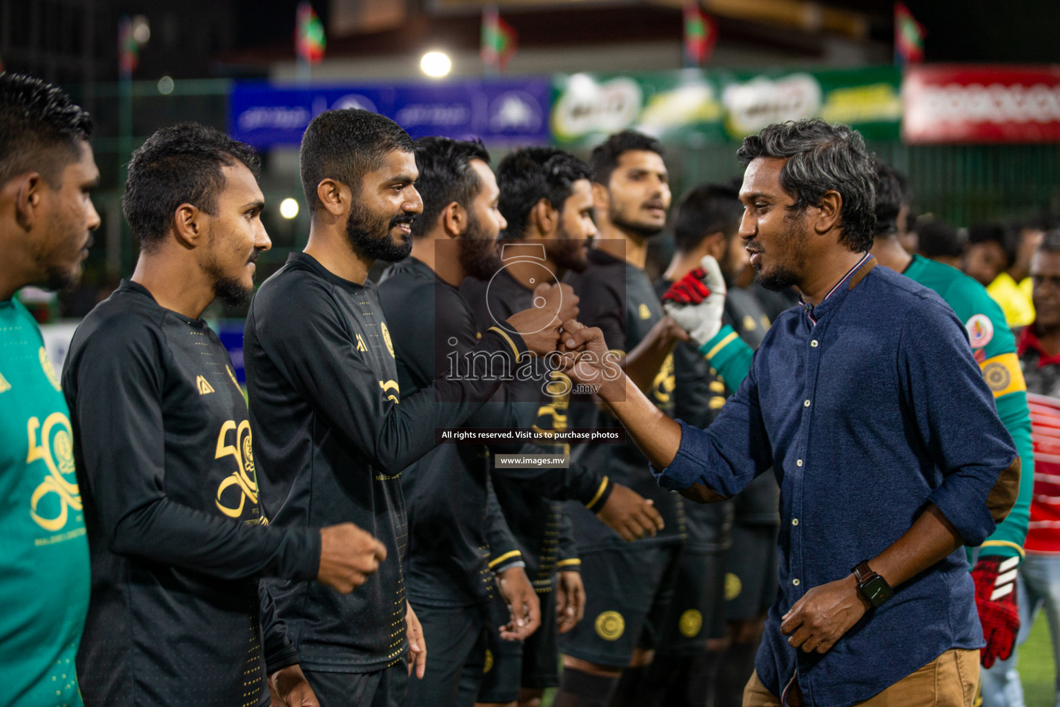 Prison Club vs MACL in the Quarter Finals of Club Maldives 2021 held at Hulhumale;, on 12th December 2021 Photos: Nasam / images.mv