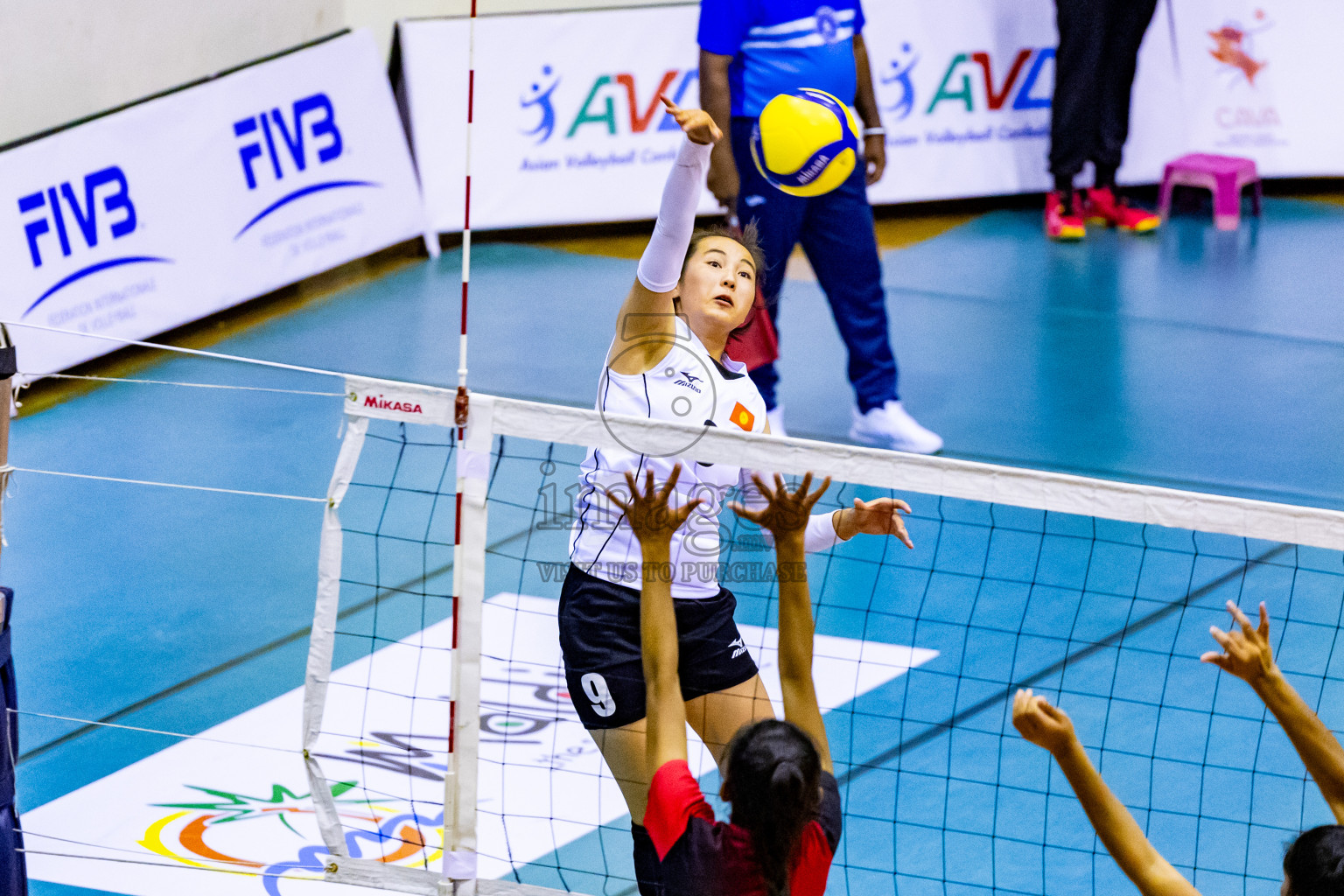 Kyrgyzstan vs Sri Lanka in Final of CAVA U20 Woman's Volleyball Championship 2024 was held in Social Center, Male', Maldives on 23rd July 2024. Photos: Nausham Waheed / images.mv