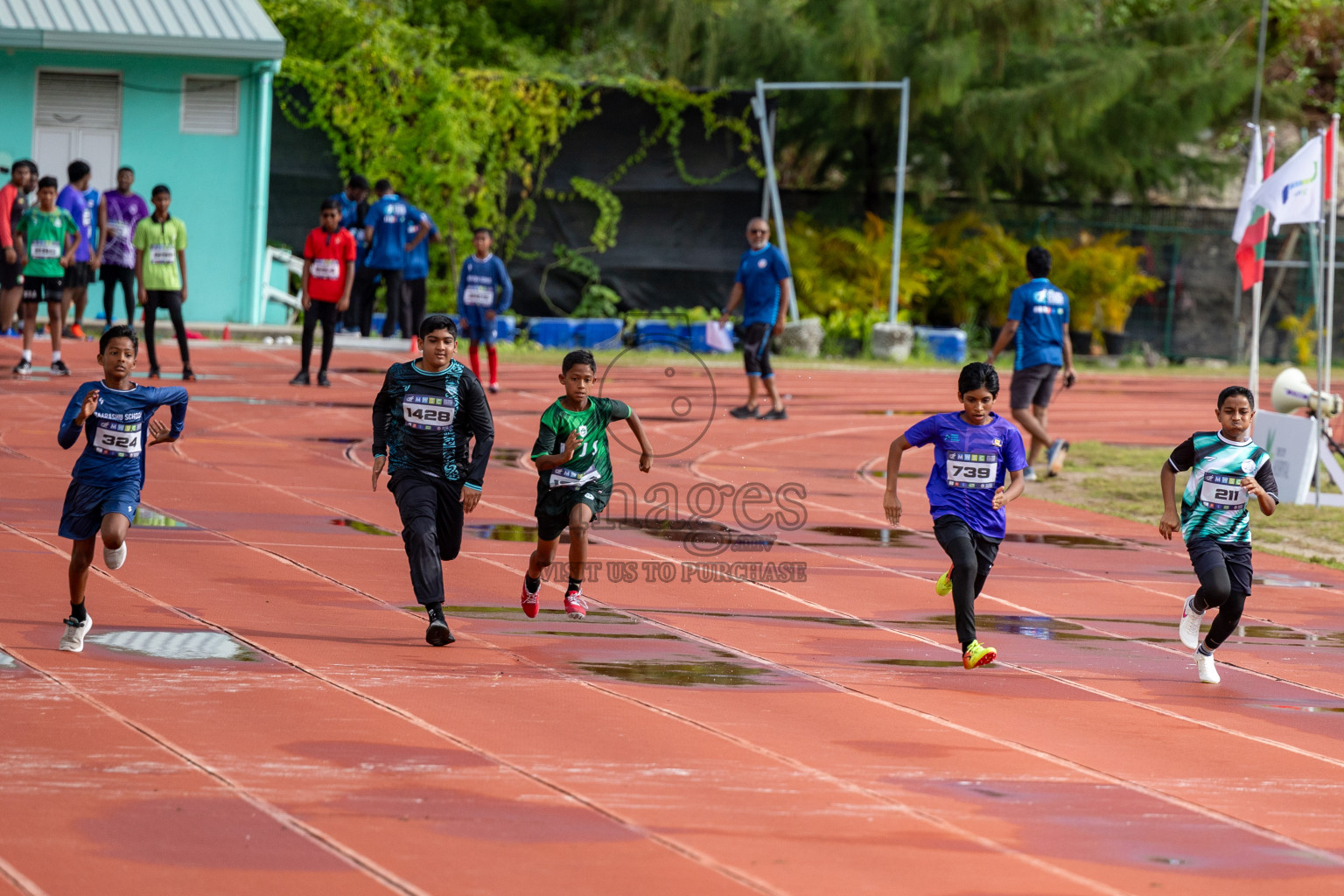 Day 1 of MWSC Interschool Athletics Championships 2024 held in Hulhumale Running Track, Hulhumale, Maldives on Saturday, 9th November 2024. 
Photos by: Ismail Thoriq, Hassan Simah / Images.mv