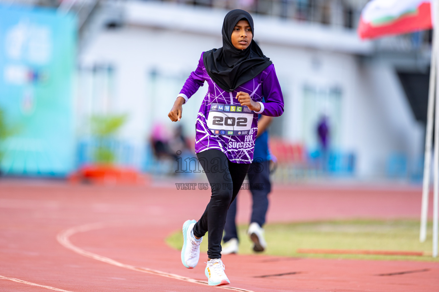 Day 2 of MWSC Interschool Athletics Championships 2024 held in Hulhumale Running Track, Hulhumale, Maldives on Sunday, 10th November 2024. Photos by: Ismail Thoriq / Images.mv