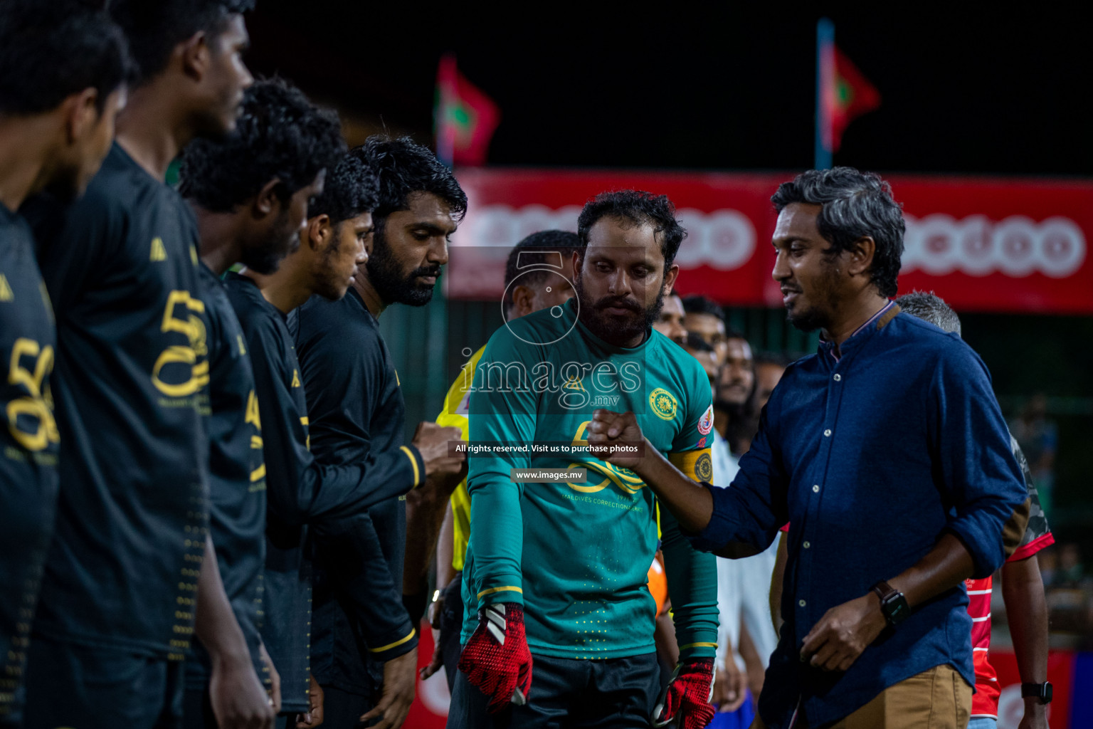 Prison Club vs MACL in the Quarter Finals of Club Maldives 2021 held at Hulhumale;, on 12th December 2021 Photos: Ismail Thoriq / images.mv