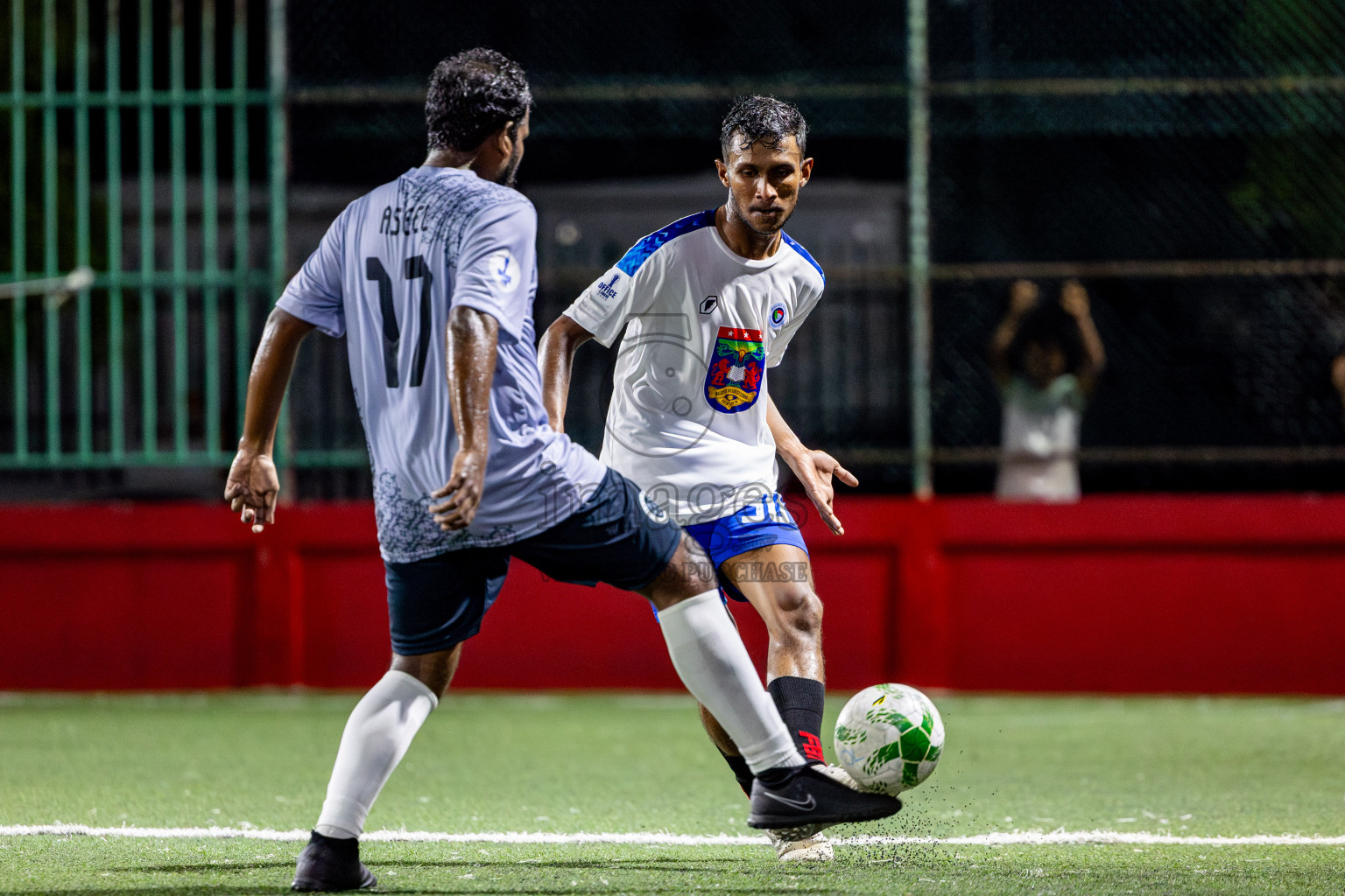 Police Club vs Trade Club in Day 13 of Office League 2025 was held on Monday, 28th April 2025 in Hulhumale', Maldives. Photos: Nausham Waheed / images.mv