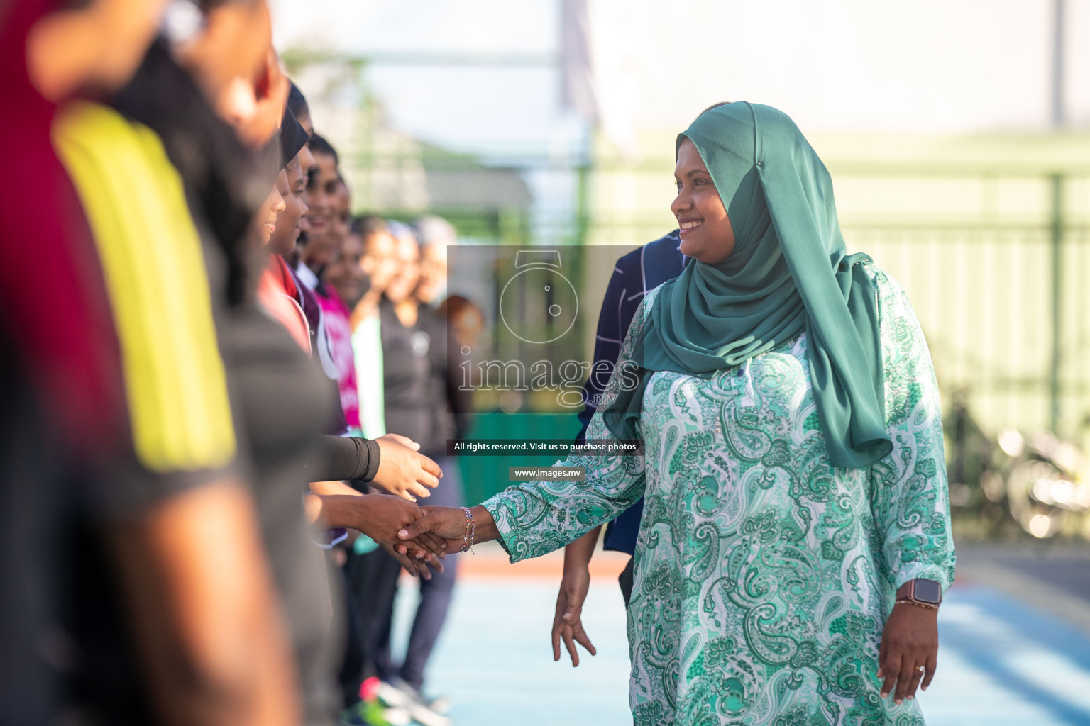 Day 6 of 20th Milo National Netball Tournament 2023, held in Synthetic Netball Court, Male', Maldives on 4th June 2023 Photos: Nausham Waheed/ Images.mv