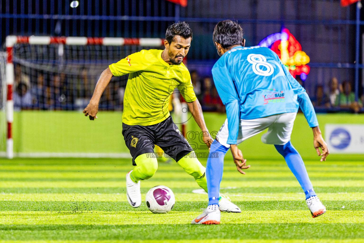 FC Marlins vs Afro SC in Day 5 of Eydhafushi Futsal Cup 2024 was held on Friday, 12th April 2024, in B Eydhafushi, Maldives Photos: Nausham Waheed / images.mv