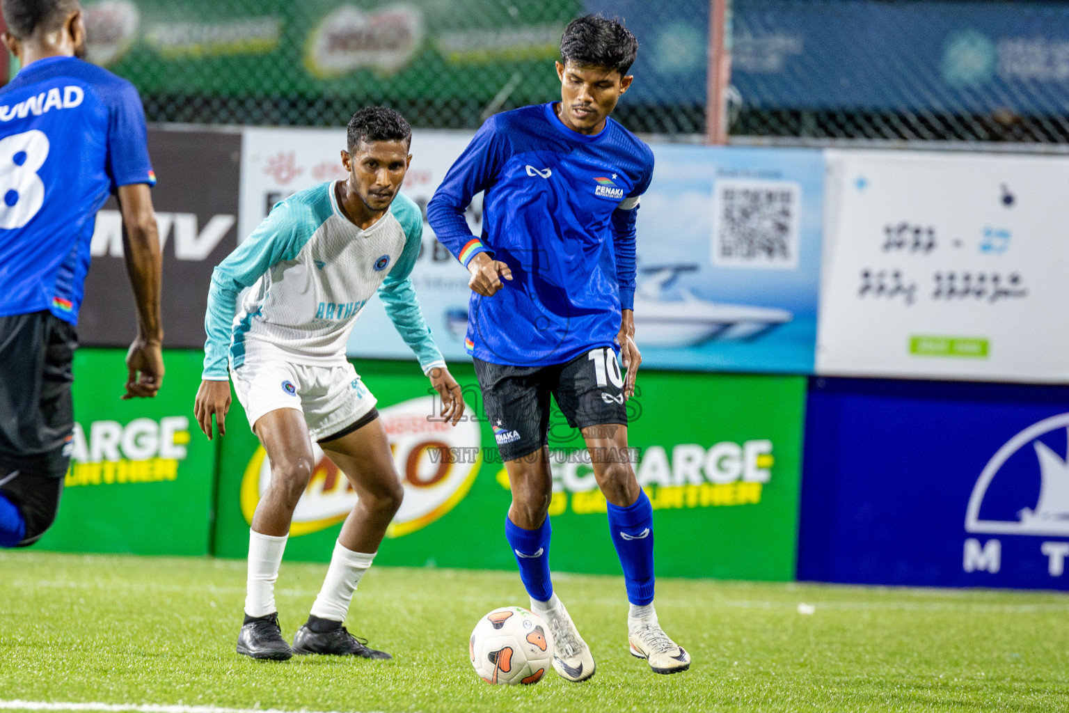 Fenaka vs Police Club in Day 14 of Club Maldives Cup 2025 was held in Rehendhi Futsal Ground, Hulhumale', Maldives on Tuesday, 14th October 2025. Photos: Ismail Thoriq / images.mv