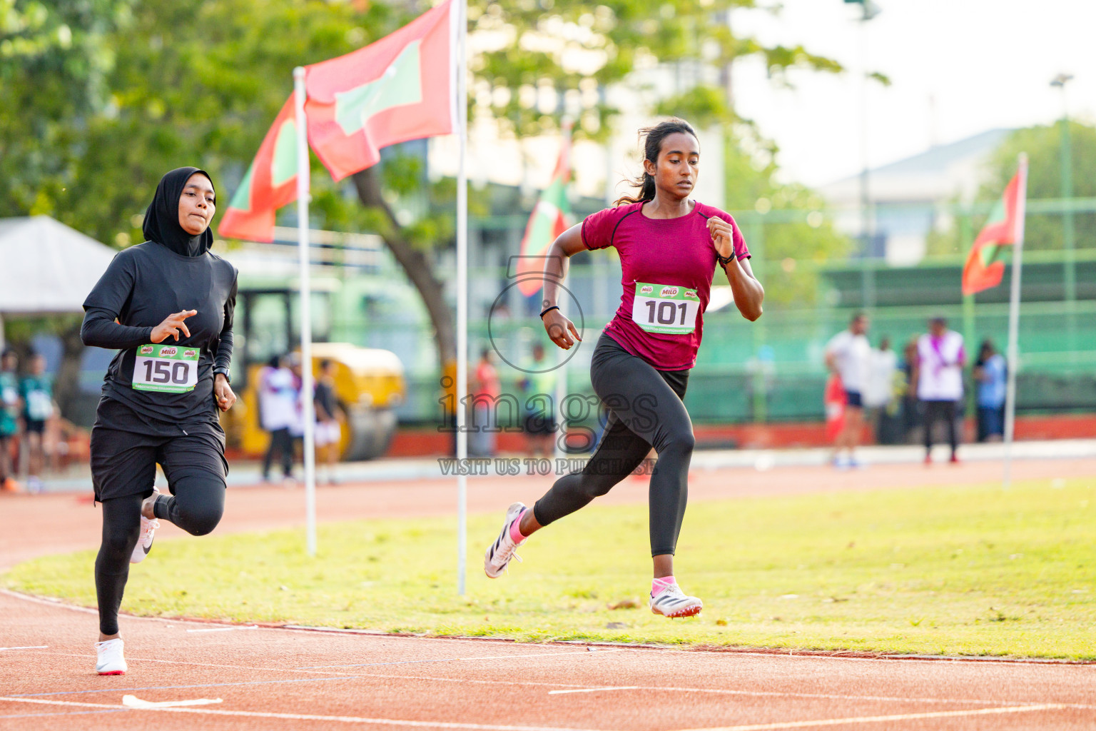 Day 2 of 12th Milo Association Championships was held in Ekuveni Track at Male', Maldives on Friday, 25th April 2025. Photos: Hassan Simah / images.mv