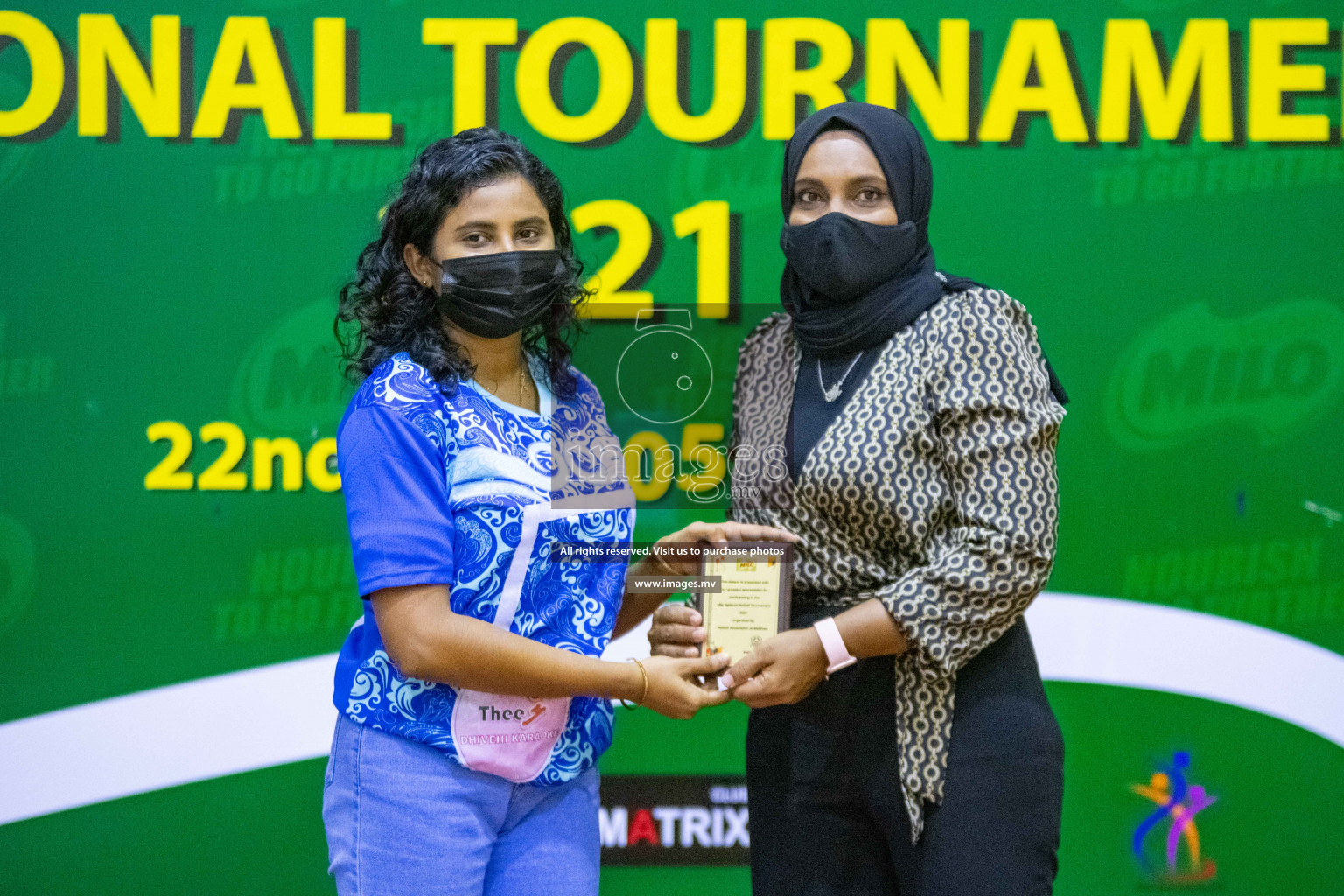 Kulhudhuffushi Youth & R.C vs Club Green Streets in the Finals of Milo National Netball Tournament 2021 (Women's) held on 5th December 2021 in Male', Maldives Photos: Ismail Thoriq / images.mv