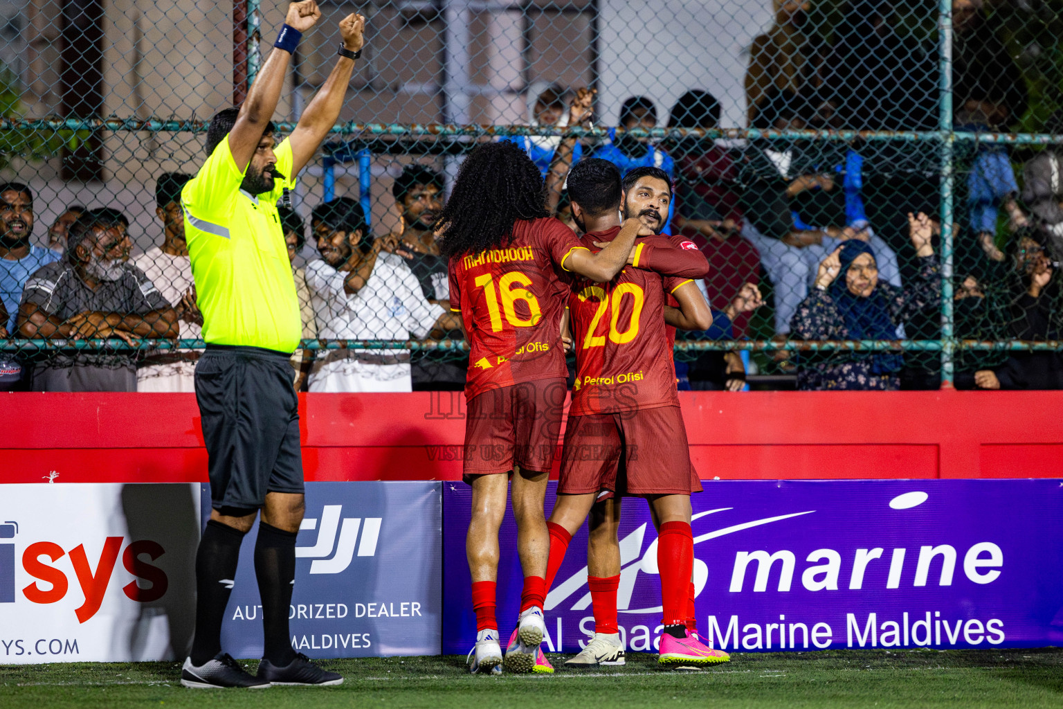 GA Gemanafushi VS GA Nilandhoo in Day 8 of Golden Futsal Challenge 2025 was held on Sunday, 12th January 2025, in Hulhumale', Maldives Photos: Nausham Waheed , Ismail Thoriq / images.mv