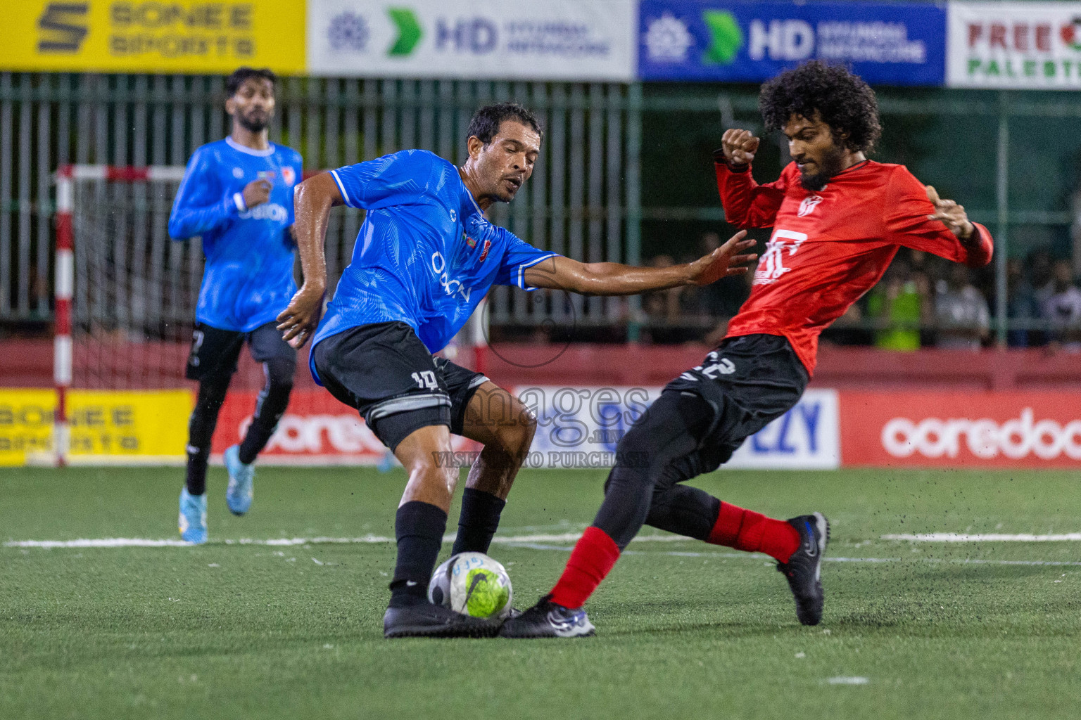 Dh Maaenbodhoo vs Dh Kudahuvadhoo in Day 4 of Golden Futsal Challenge 2024 was held on Thursday, 18th January 2024, in Hulhumale', Maldives Photos: Nausham Waheed / images.mv