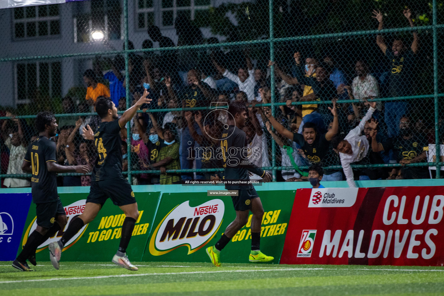 Prison Club vs MACL in the Quarter Finals of Club Maldives 2021 held at Hulhumale;, on 12th December 2021 Photos: Ismail Thoriq / images.mv