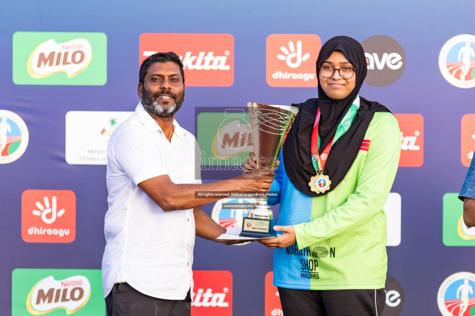 Day 3 of National Athletics Championship 2023 was held in Ekuveni Track at Male', Maldives on Saturday, 25th November 2023. Photos: Nausham Waheed / images.mv