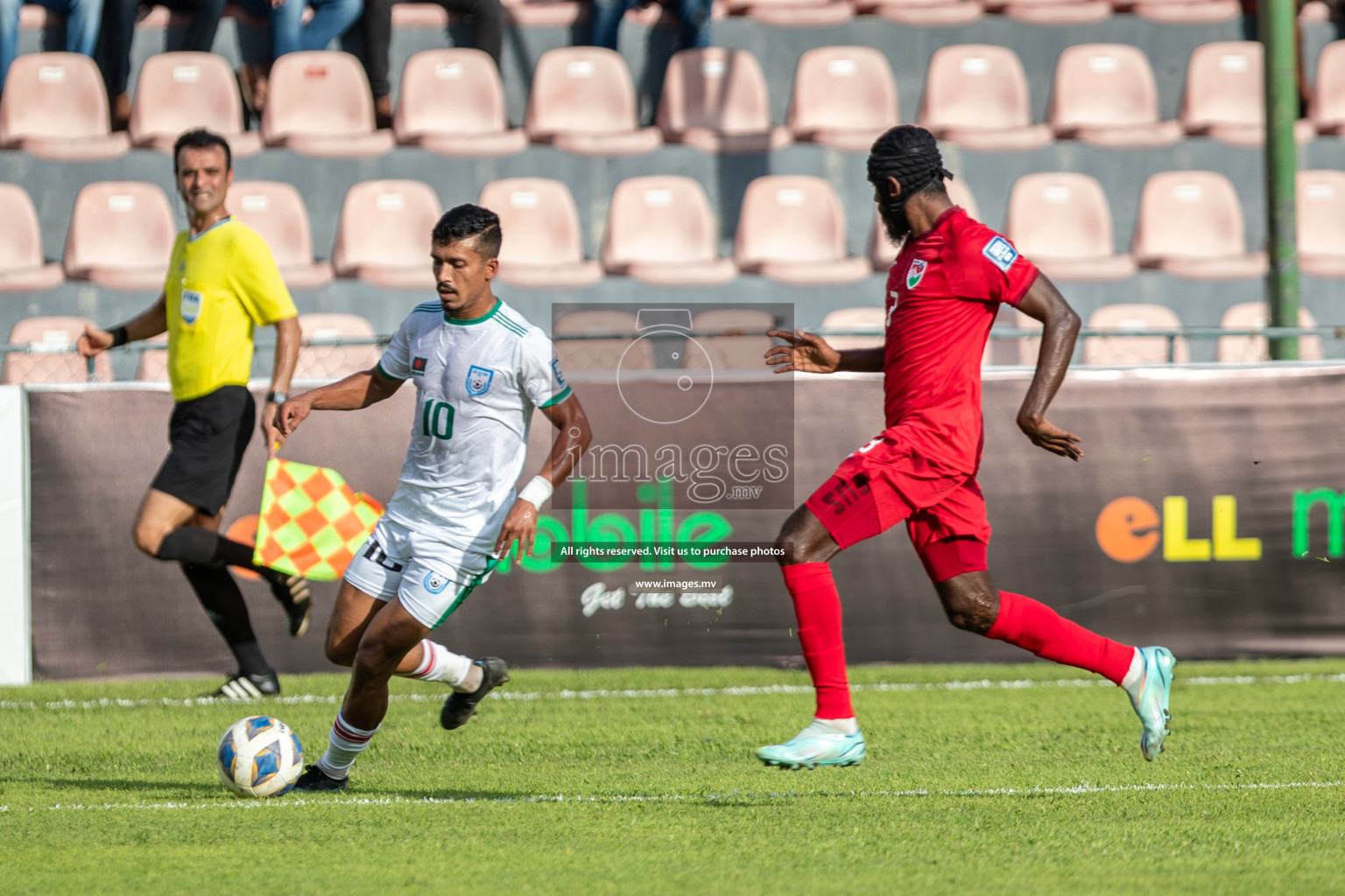 FIFA World Cup 2026 Qualifiers Round 1 home match vs Bangladesh held in the National Stadium, Male, Maldives, on Thursday 12th October 2023. Photos: Mohamed Mahfooz Moosa / Images.mv