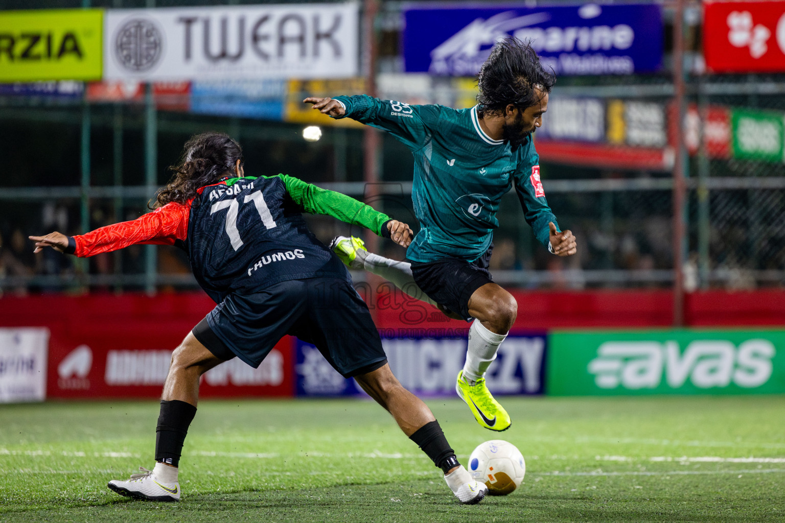 L Isdhoo VS L Maabaidhoo in Atoll Round Semi-Final on Day 22 of Golden Futsal Challenge 2025 was held on Sunday , 26th January 2025, in Hulhumale', Maldives. Photos: Nausham Waheed / images.mv