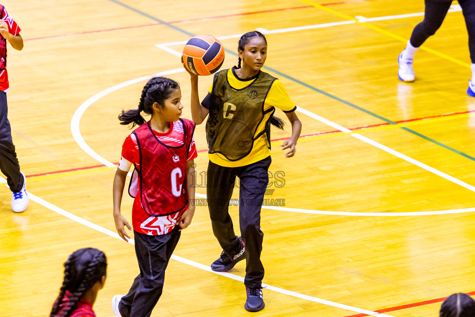 Day 12 of 25th Inter-School Netball Tournament was held in Social Center at Male', Maldives on Thursday, 22nd August 2024. Photos: Nausham Waheed / images.mv