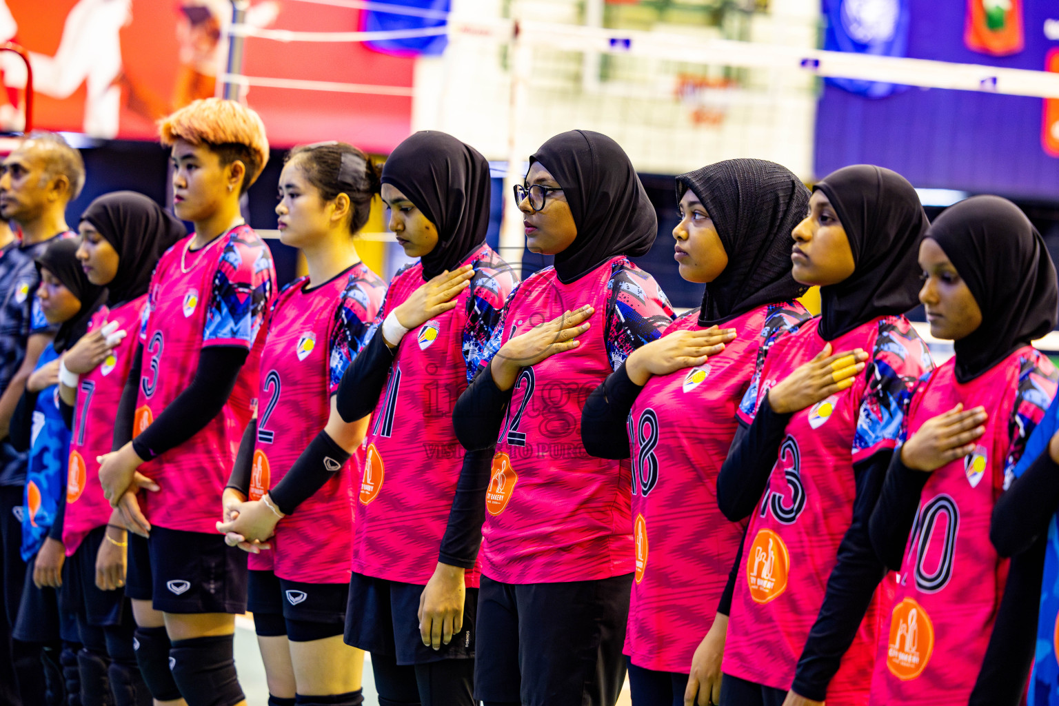 Good Games Sports Academy vs Volleyball Youth New Generation in Day 5 of Women's Division of VAM Cup 2025 held in Male', Maldives on Sunday, 13th April 2025 at Social Center Indoor Hall Photos By: Nausham Waheed / images.mv
