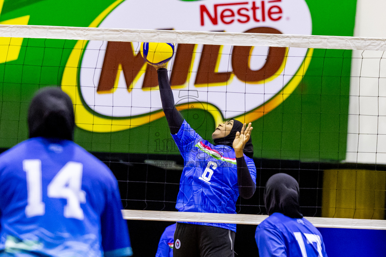 Day 2 of Women's Division of Milo VAM Cup 2024 held in Male', Maldives on Wednesday, 9th July 2024 at Social Center Indoor Hall Photos By: Nausham Waheed / images.mv