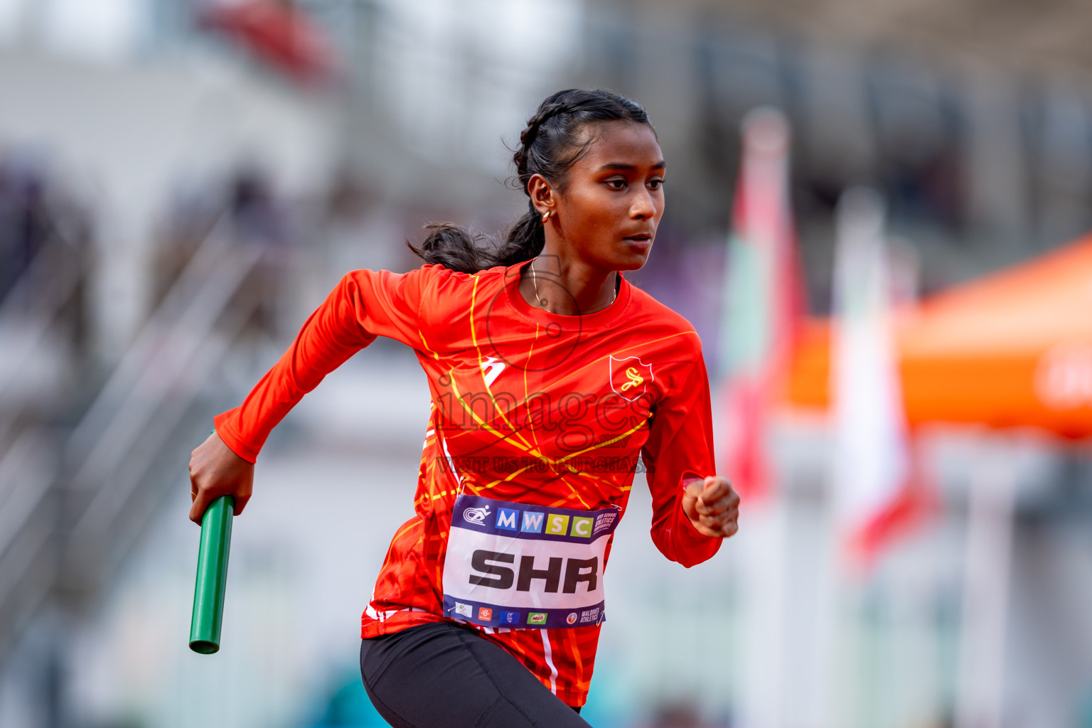 Day 6 of MWSC Interschool Athletics Championships 2024 held in Hulhumale Running Track, Hulhumale, Maldives on Thursday, 14th November 2024. Photos by: Nausham Waheed / Images.mv