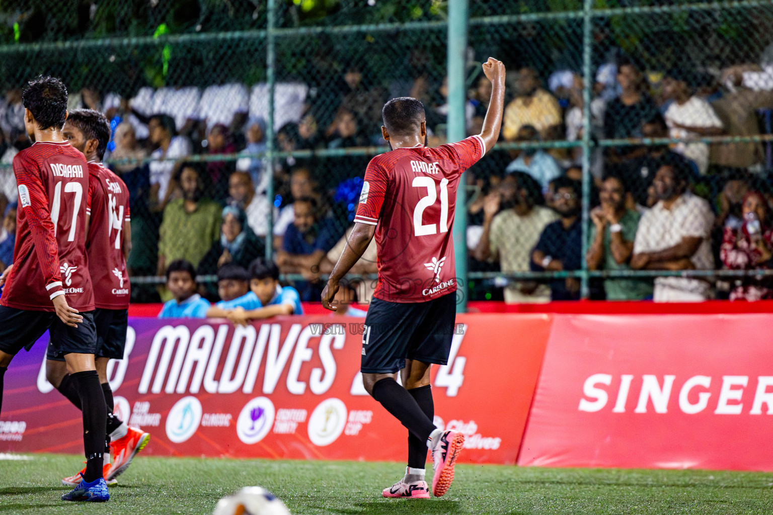 TEAM MMA vs CLUB 220 in the Semi-finals of Club Maldives Classic 2024 held in Rehendi Futsal Ground, Hulhumale', Maldives on Tuesday, 19th September 2024. 
Photos: Nausham Waheed / images.mv