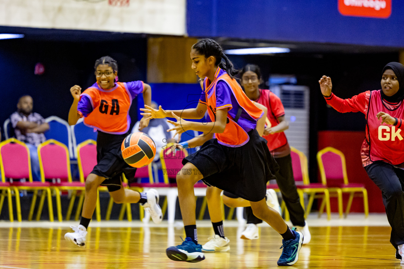 Day 4 of 25th Inter-School Netball Tournament was held in Social Center at Male', Maldives on Monday, 12th August 2024. Photos: Nausham Waheed / images.mvbv c