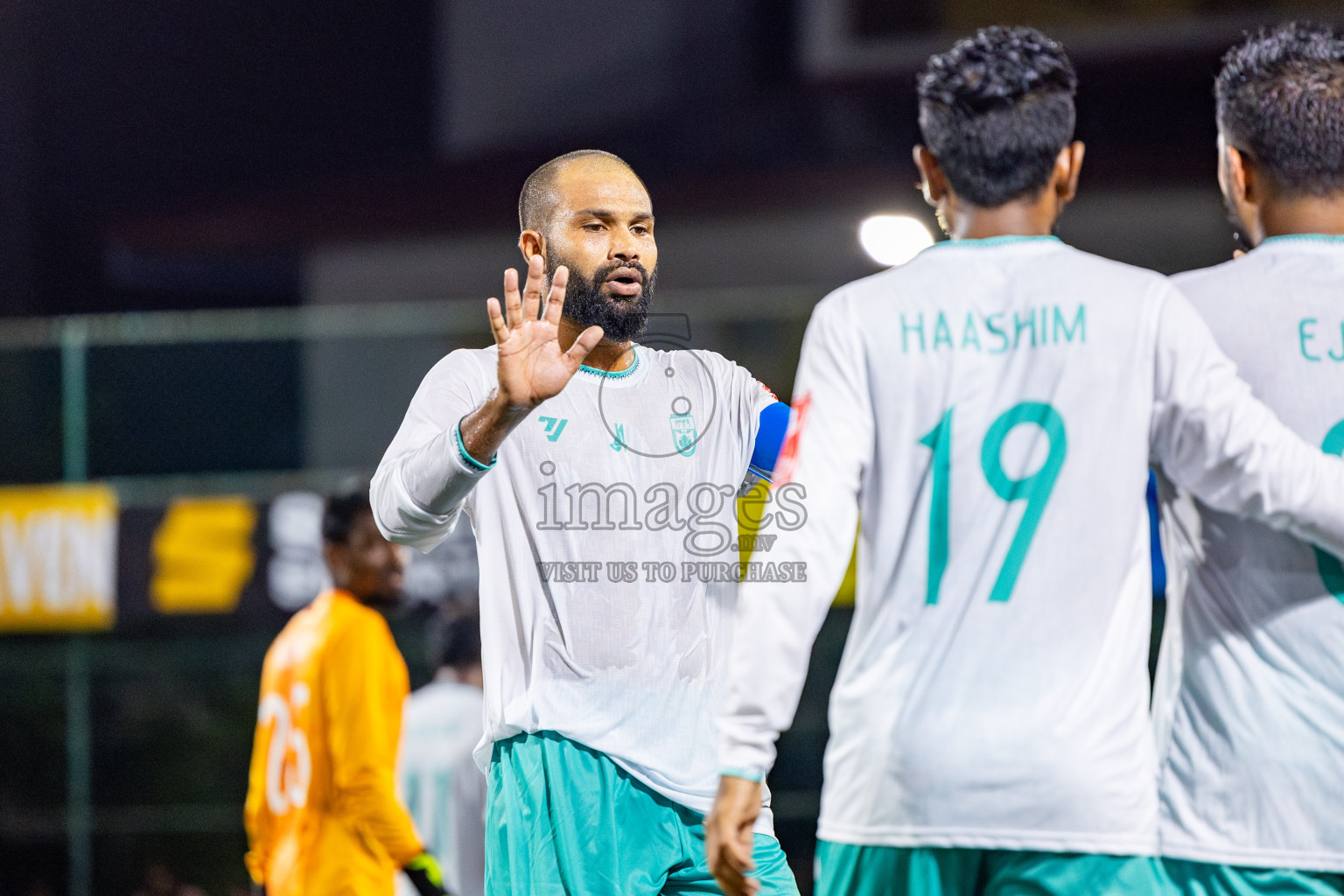 F Dharanboodhoo VS F Nilandhoo in Day 7 of Golden Futsal Challenge 2025 was held on Saturday, 11th January 2025, in Hulhumale', Maldives Photos: Nausham Waheed / images.mv