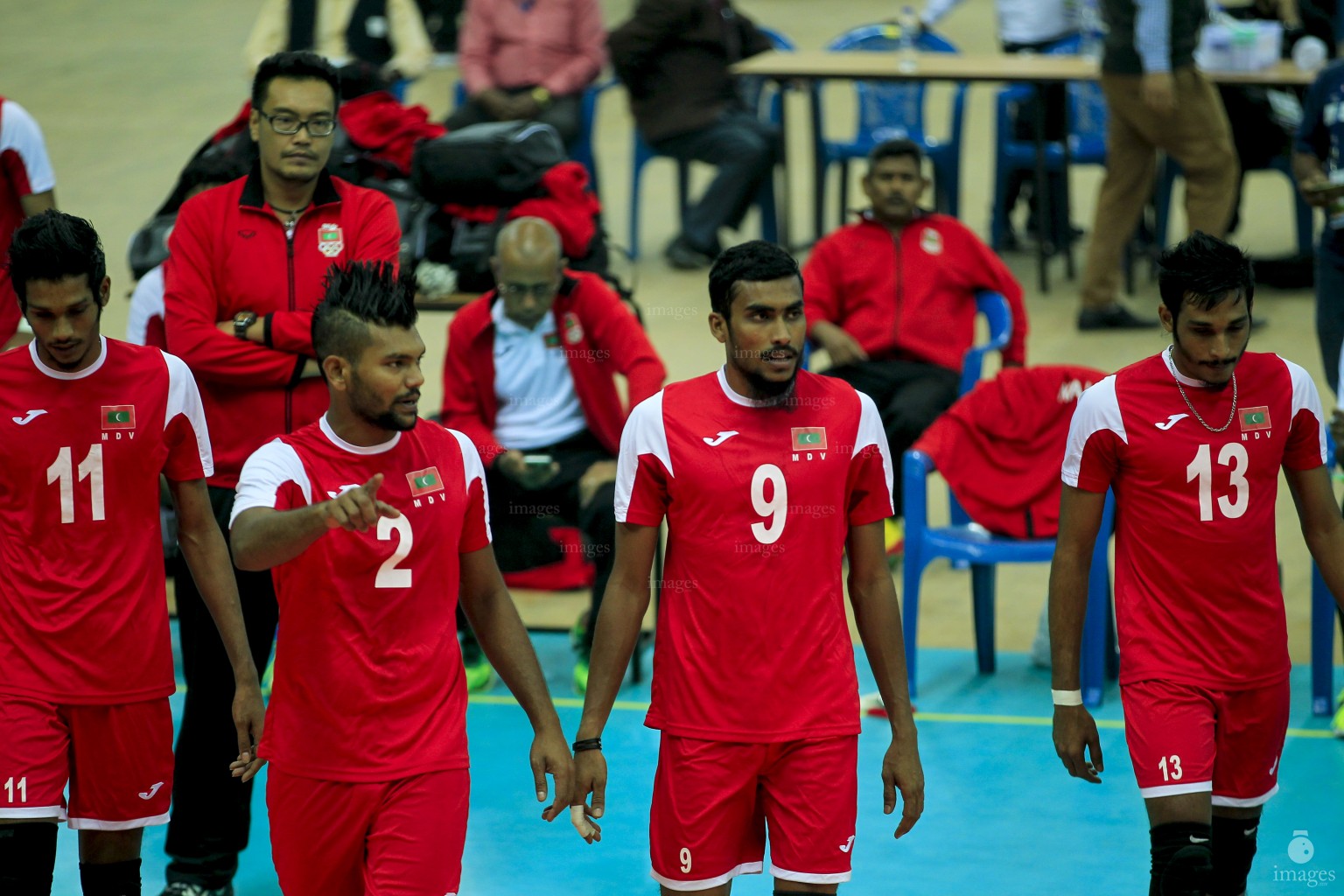 Maldives vs Pakistan in the volleyball event of the South Asian Games in Guwahati, India, Friday, February 5, 2016. (Images.mv Photo: Mohamed Ahsan)