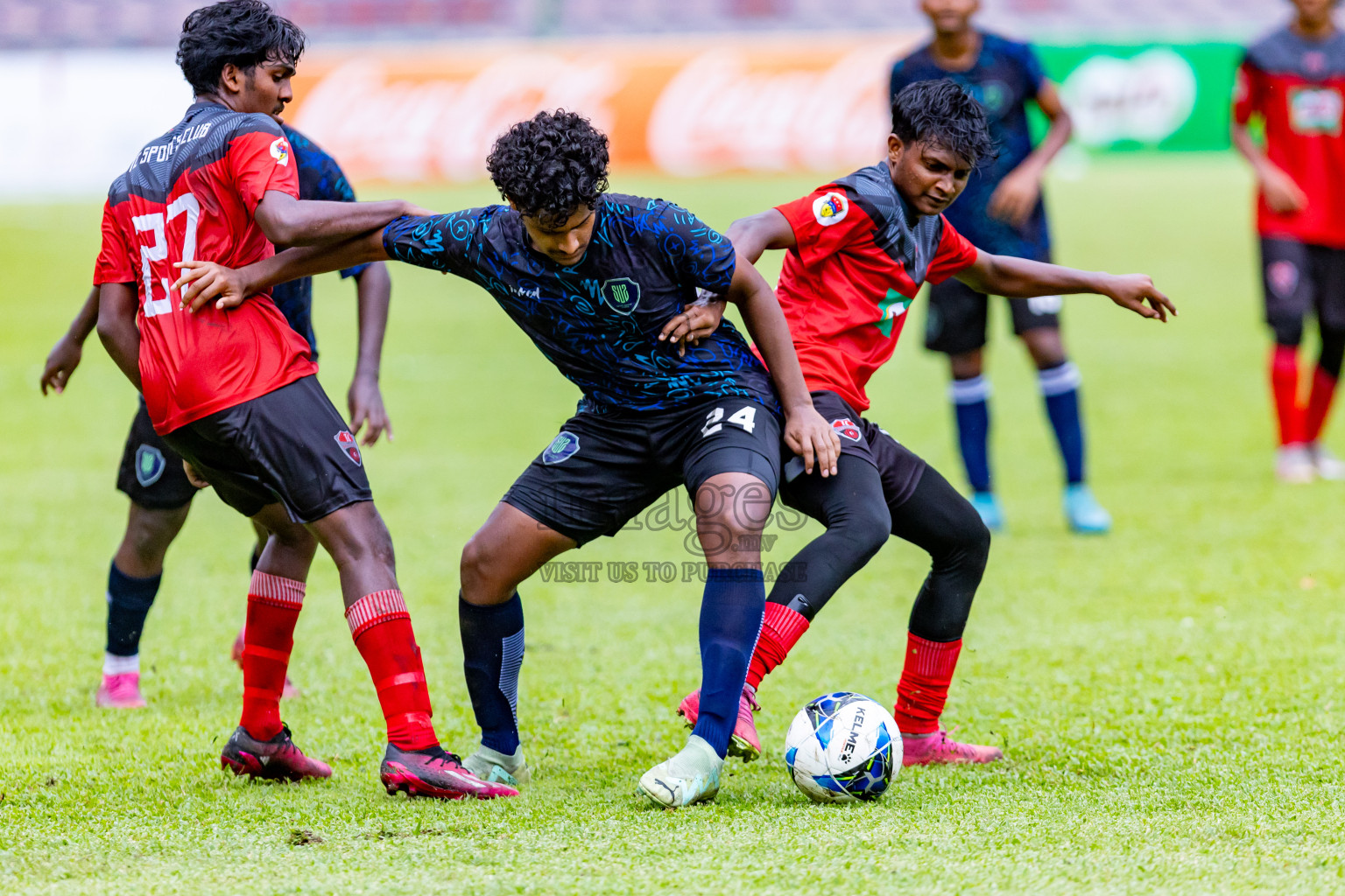 TC Sports Club vs Super United Sports in Day 5 of Under 19 Youth Championship 2024 was held at National Stadium in Male', Maldives on Sunday, 23rd June 2024. Photos: Nausham Waheed / images.mv