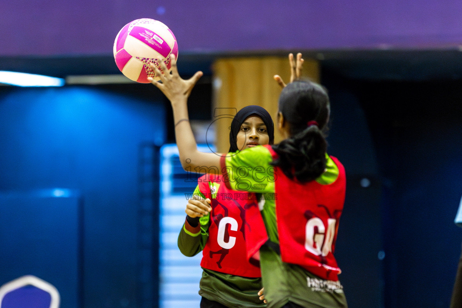 Fionti SC vs Netkids A  in Day 6 of 3rd Netball Junior Championship, held at Social Center on Friday 24th January 2025 . Photos: Shuu Abdul Sattar / images.mv