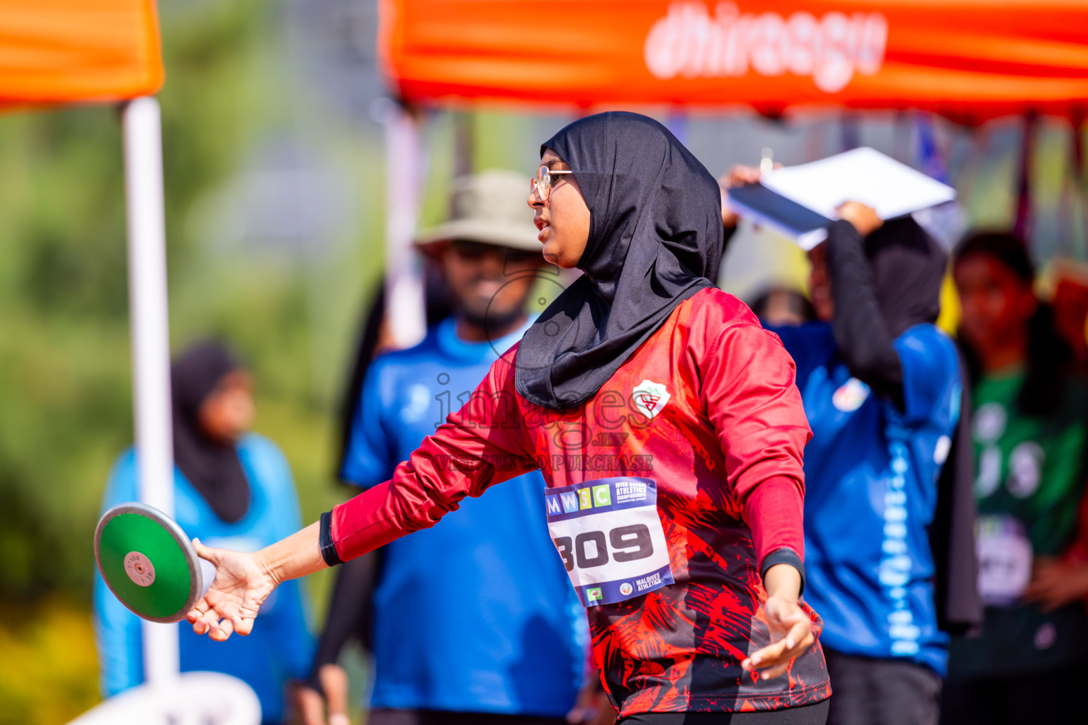 Day 6 of MWSC Interschool Athletics Championships 2024 held in Hulhumale Running Track, Hulhumale, Maldives on Thursday, 14th November 2024. Photos by: Nausham Waheed / Images.mv