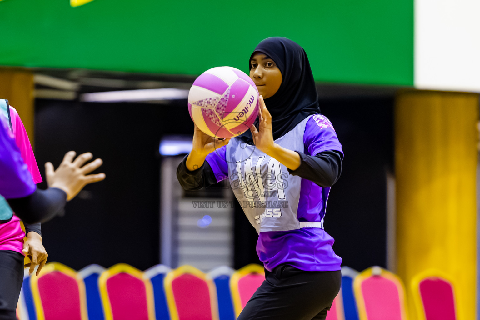 MV Netters vs Invicto SC in Day 7 of 24th Milo Netball Association Championship was held in Social Center at Male', Maldives on Sunday, 7th September 2025. Photos: Nausham Waheed / images.mv