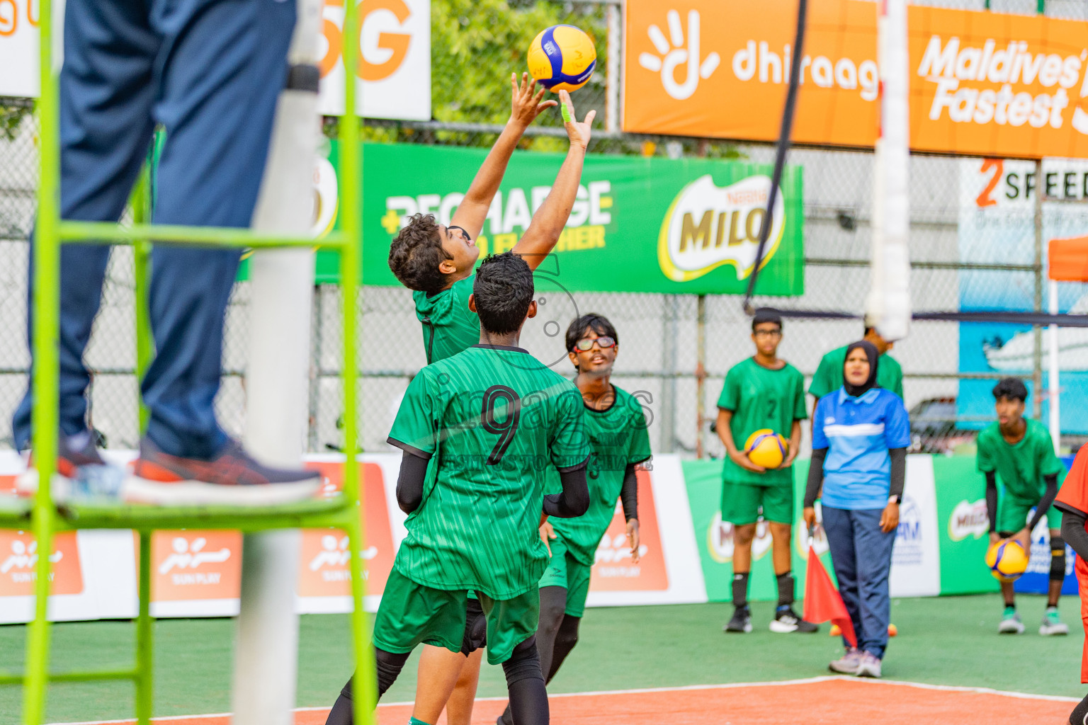 Milo National Junior Volleyball Championship 2025 Day 1 was held on Saturday, 22nd November 2025 at Ekuveni Turf Court Male', Maldives. Photos: Areef Adam / images.mv