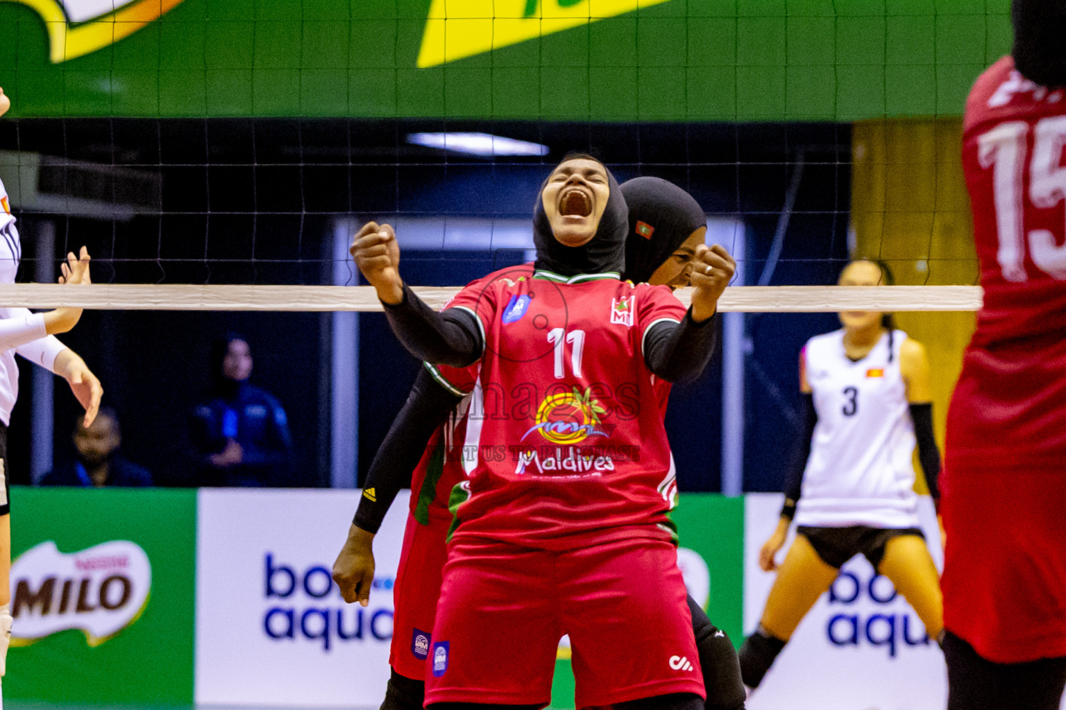 Final of CAVA Woman's Volleyball Challenge Cup 2024 was held in Social Center, Male', Maldives on Wednesday, 11th September 2024. Photos: Nausham Waheed / images.mv