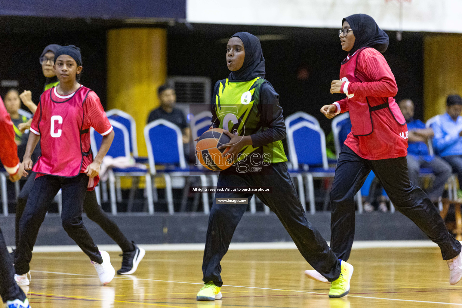 Day6 of 24th Interschool Netball Tournament 2023 was held in Social Center, Male', Maldives on 1st November 2023. Photos: Nausham Waheed / images.mv