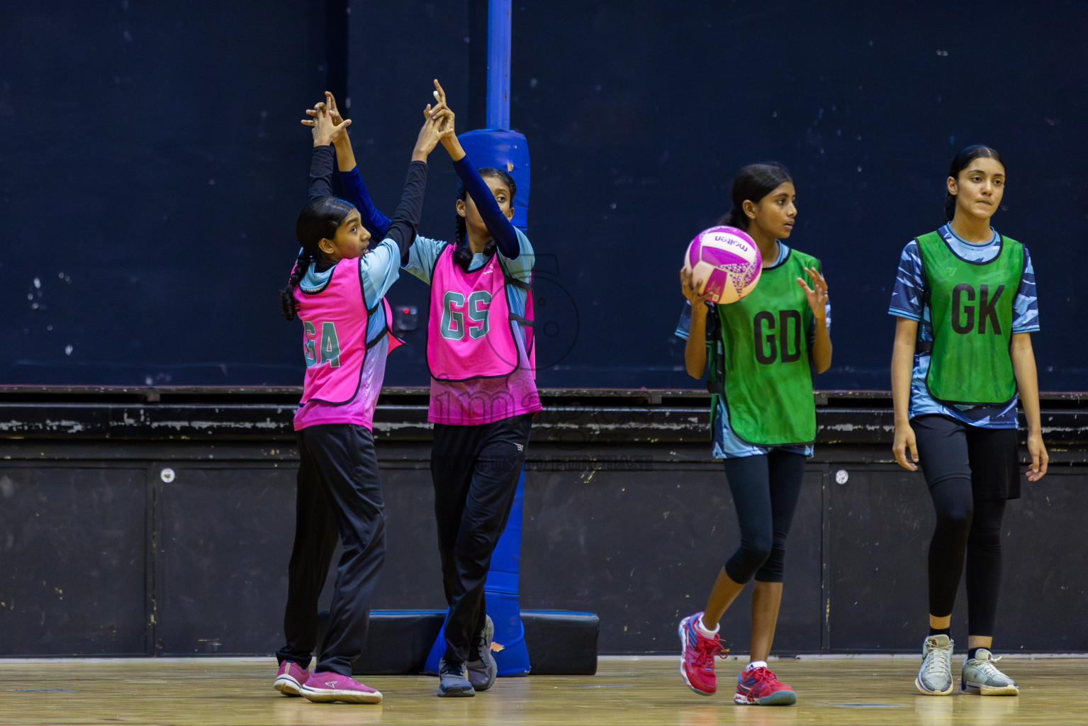 High Flyers vs Netkids A in Day 1 of 3rd Junior Championship - Netball association of Maldives, held at Social Center on 19th January 2025 . Photos by Shuu Abdul Sattar