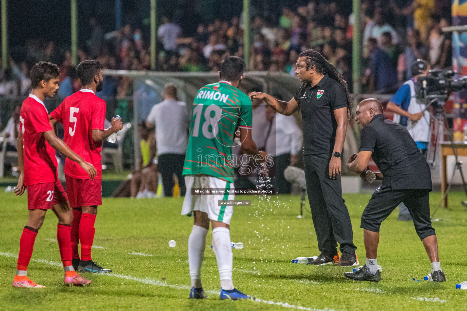 Maldives vs Bangladesh Friendly Match 24 Mar 2022 at Galolhu Rasmee Stadium Malé photos by Nausham Waheed