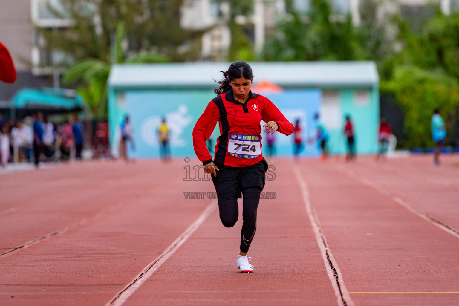 Day 1 of MWSC Interschool Athletics Championships 2024 held in Hulhumale Running Track, Hulhumale, Maldives on Saturday, 9th November 2024. 
Photos by: Hassan Simah / Images.mv