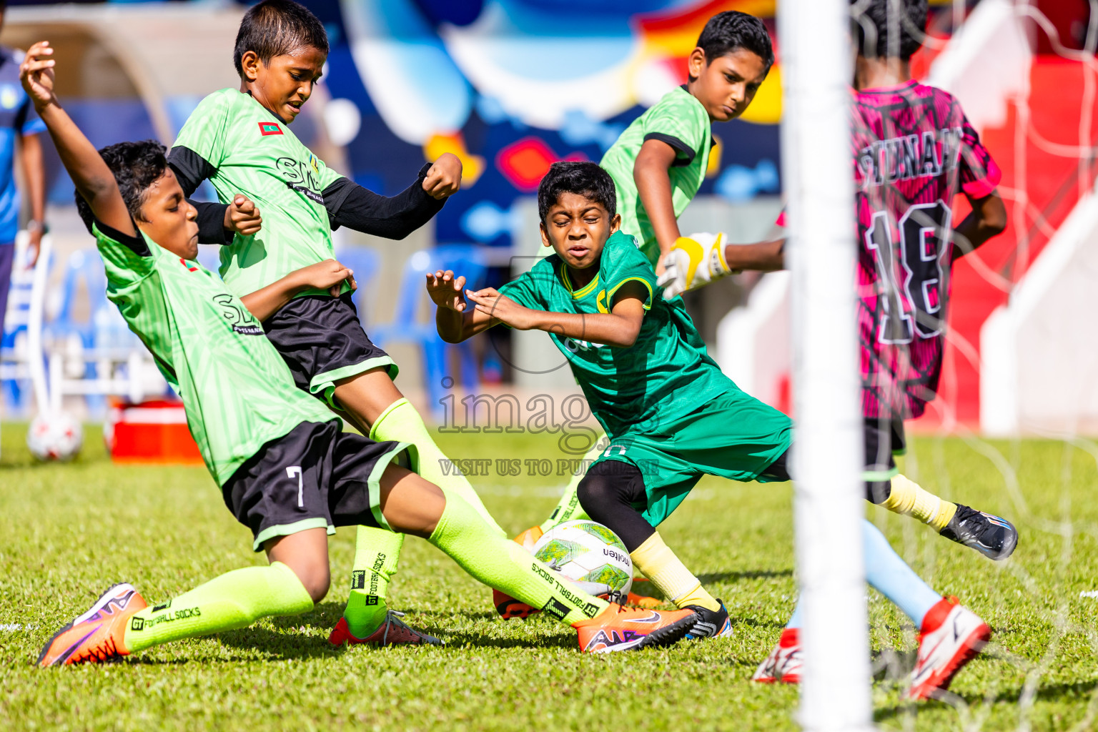 Day 1 of Under 10 MILO Academy Championship 2024 was held at National Stadium in Male', Maldives on Friday, 26th April 2024. Photos: Nausham Waheed / images.mv