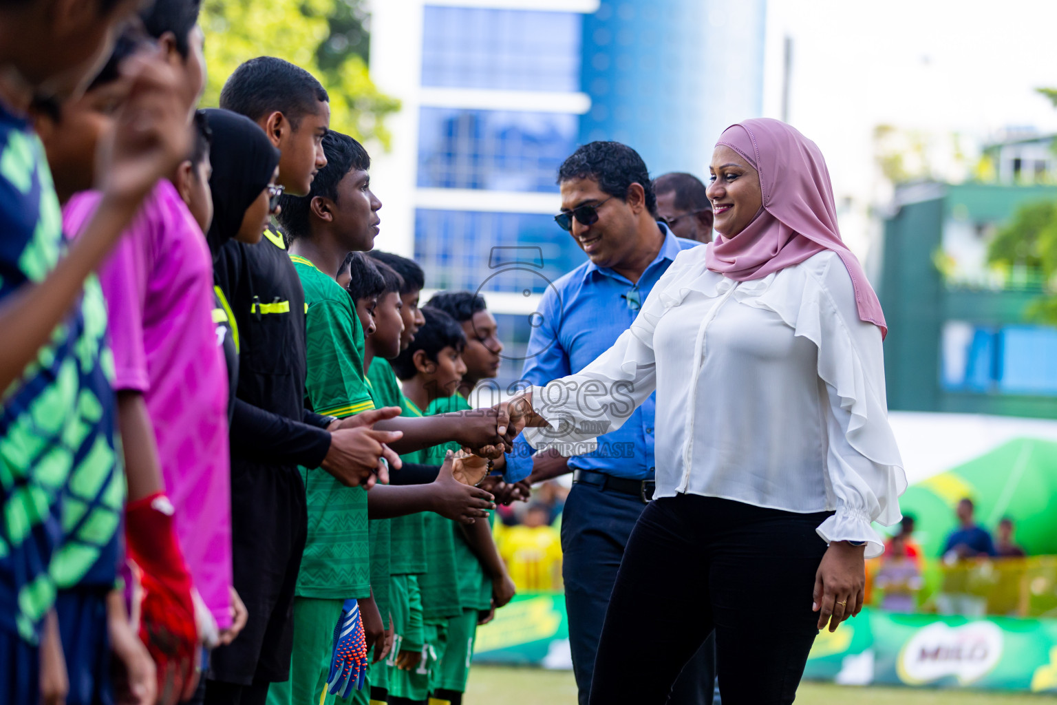 Day 4 of MILO Academy Championship 2024 - U12 was held at Henveiru Grounds in Male', Maldives on Sunday, 7th July 2024. Photos: Nausham Waheed / images.mv