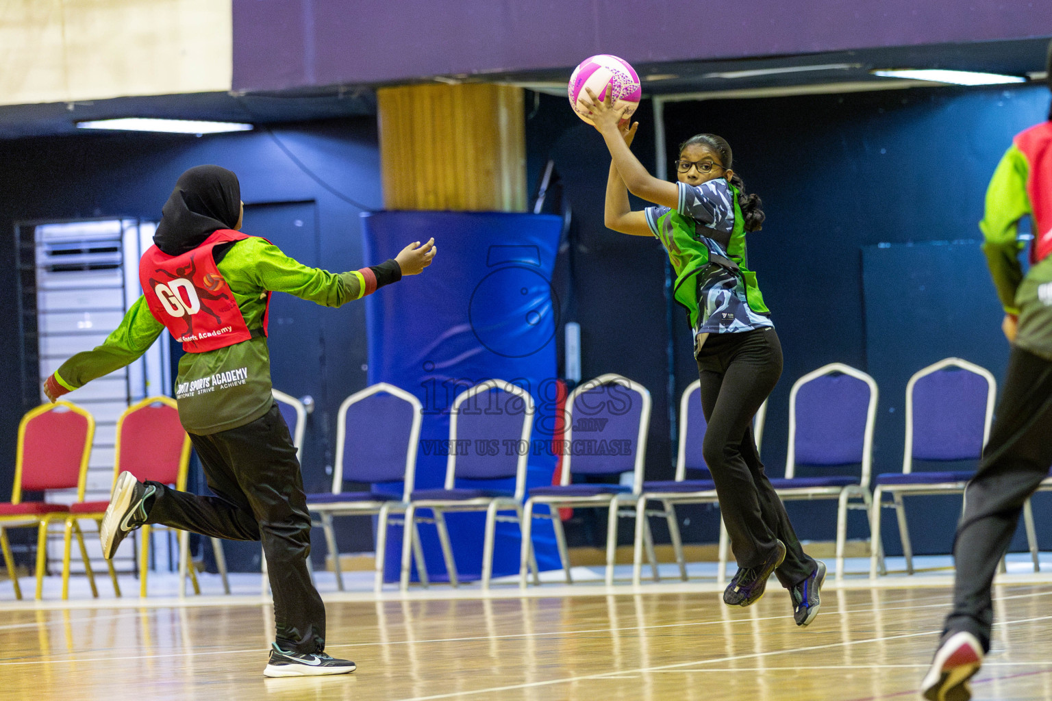 FIONTI A Team vs High flyers in Day 2 of 3rd Junior Championship - Netball association of Maldives, held at Social Center on Monday 20th January 2025 . Photos by Shuu Abdul Sattar