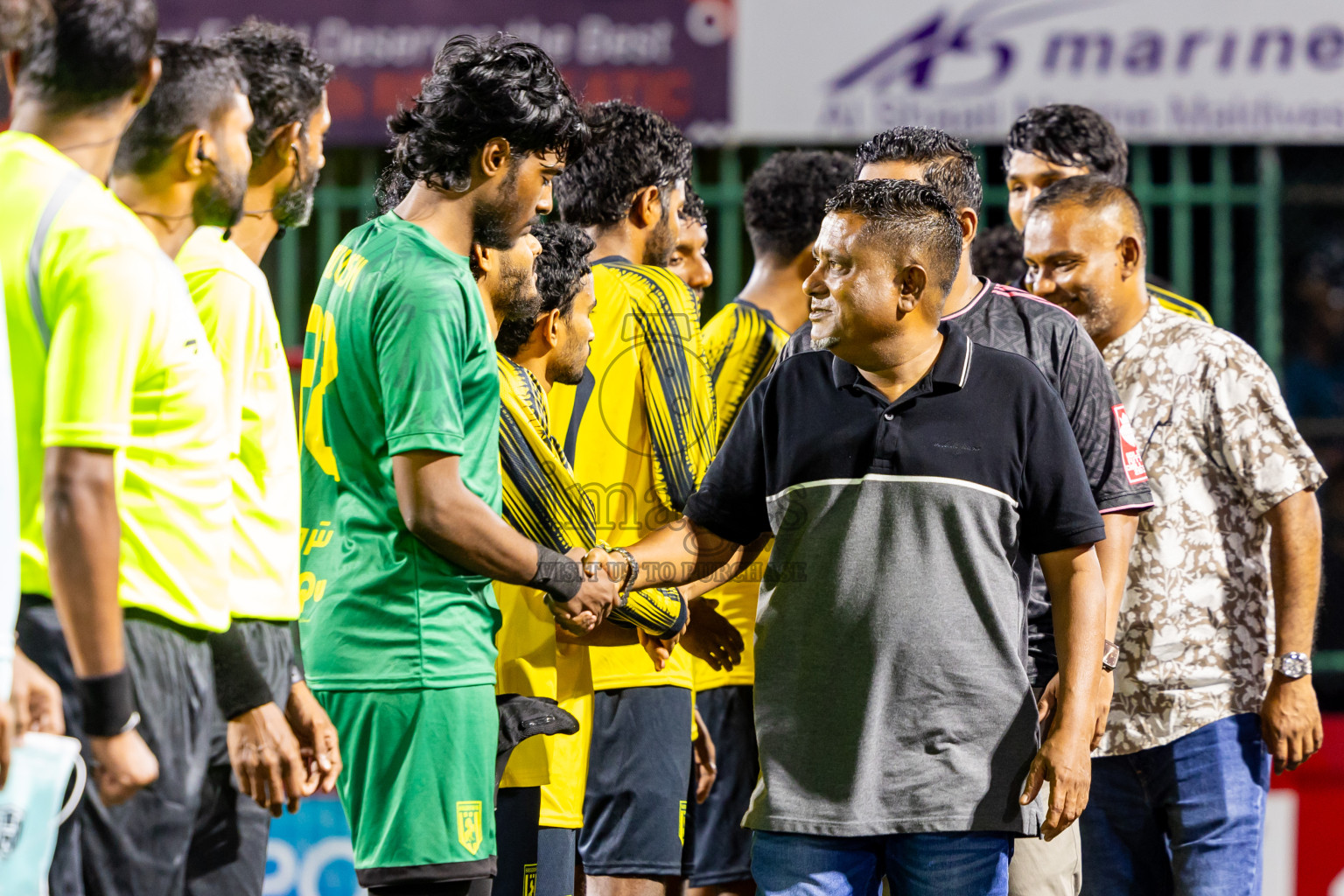 Lh Hinnavaru vs Lh Naifaru in Day 15 of Golden Futsal Challenge 2025 was held on Sunday, 19th January 2025, in Hulhumale', Maldives. Photos: Nausham Waheed / images.mv