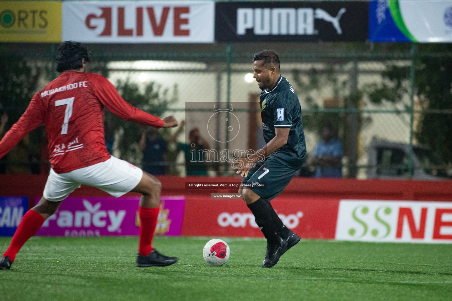 takandhoo vs HA. Muraidhoo in Day 3 of Golden Futsal Challenge 2023 on 07 February 2023 in Hulhumale, Male, Maldives