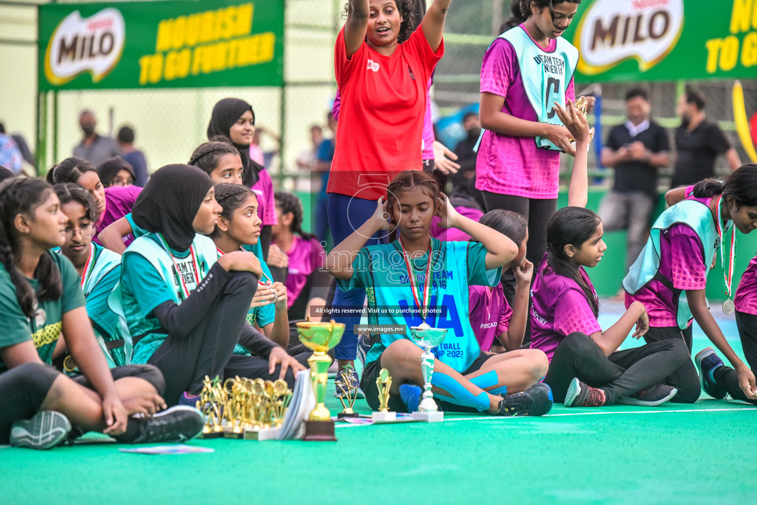 Final of Junior Netball Championship 2022 held in Male', Maldives on 19th March 2022. Photos by Nausham Waheed